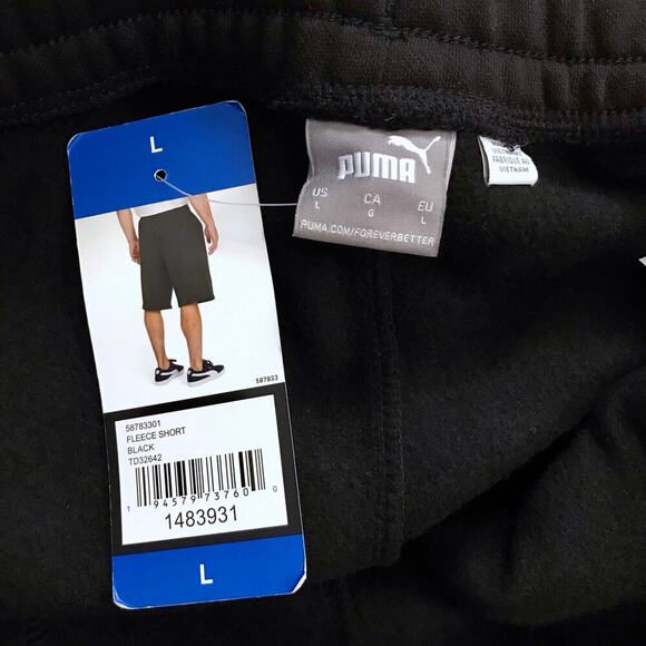 Puma NWT Performance Black Sweat Shorts Men L - Picture 8 of 10